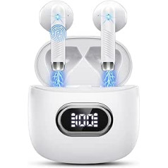 Bluetooth austiņas ieliekamas austiņas Bezvadu Bluetooth 5.3 ar 4 ENC mikrofoniem, 2023 Bezvadu austiņas 42H Deep Bass Bezvadu austiņas Troksni slāpējošas Austiņas, IP7 Ūdensizturīgas Austiņas LED Displejs