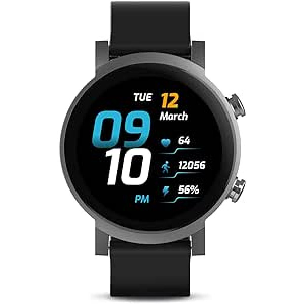 Ticwatch E3 viedpulkstenis vīriešiem Wear OS by Google ar Qualcomm Snapdragon Wear 4100+ Dual System Platform Google Pay GPS Sirdsdarbības monitorings Stresa pārvaldība Saderīgs ar iOS un Android