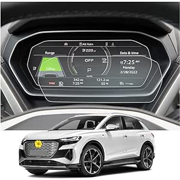 CDEFG savietojams ar Audi Q4 Q5 Etron 2021 2022 2023 instrumentu paneļa aizsargplēvi Q4 Q5 E-tron 4H skrāpējumiem izturīga 10,25 collu GPS ekrāna aizsargplēve, navigācijas plēve Q4 Sportback etron 2023