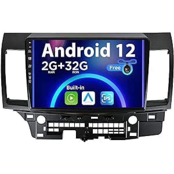 SXAUTO Android 13 IPS automašīnas radio priekš Mitsubishi Lancer (2010-2016) - Iebūvēts CarPlay / Android Car - Bezmaksas atpakaļgaitas kamera - 2G + 32G - Stūres vadība DAB Fast-Boot WiFi DSP - 2 DIN 10,1 collas