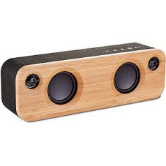 House of Marley Get Together Mini — tragbare Bluetooth Box, 2,5 collu zemfrekvences skaļrunis un 1 collu Hochtöner, 10 Std. Akkulaufzeit, Aux-In, noslogots ar USB, Lautsprecher Telefonie für iPhone, iPad, Samsung uc — melns