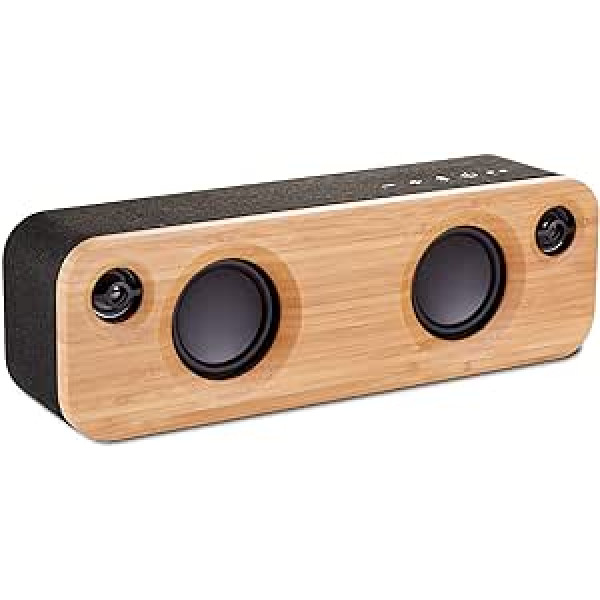 House of Marley Get Together Mini — tragbare Bluetooth Box, 2,5 collu zemfrekvences skaļrunis un 1 collu Hochtöner, 10 Std. Akkulaufzeit, Aux-In, noslogots ar USB, Lautsprecher Telefonie für iPhone, iPad, Samsung uc — melns