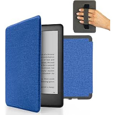 MyGadget futrālis Amazon Kindle Paperwhite 10. paaudzei (2019. gada modelis — J9G29R — 6 collas) ar rokas siksnu un automātiskās miega/modināšanas funkciju — pārvelkams futrālis tumši zilā krāsā