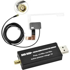 DAB adapteris automašīnas radio — pārnēsājams digitālais DAB+ radio antenas uztvērējs — USB 2.0 sargspraudnis universālajam Android automašīnas radio