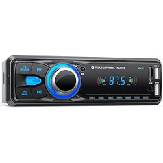 Automašīnas radio Bluetooth, Chismos automašīnas radio Bluetooth radio automašīnas radio ar Bluetooth FM automašīnas radio 1Din ar 2 USB/AUX/SD kartēm/MP3 atskaņotāja tālvadības pulti, atbalsts operētājsistēmai iOS/Android