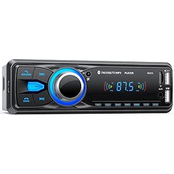 Automašīnas radio Bluetooth, Chismos automašīnas radio Bluetooth radio automašīnas radio ar Bluetooth FM automašīnas radio 1Din ar 2 USB/AUX/SD kartēm/MP3 atskaņotāja tālvadības pulti, atbalsts operētājsistēmai iOS/Android