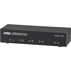 Aten VS0401 4 portu VGA slēdzis ar audio - melns