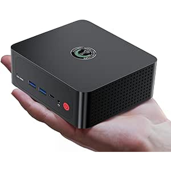 Mini PC Intel i5-12450H (līdz 4.4GHz, 8C/12T), 16GB DDR4 RAM + 500GB ROM PCIe 4.0 M.2 2280 SSD, Mini PC Desktop 1.2GHz Intel UHD Graphics 48EUs WiFi 6/BT5.2