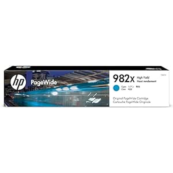 HP 982x (T0B27A) oriģinālais Tintenpatrone ar augstāko Reichweite für PageWide Drucker, ciāna