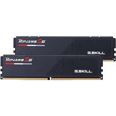 G.SKILL RAM Gskill D5 5200 32GB C36 Ripjaws S5 K2, F5-5200J3636C16GX2-RS5K, melns