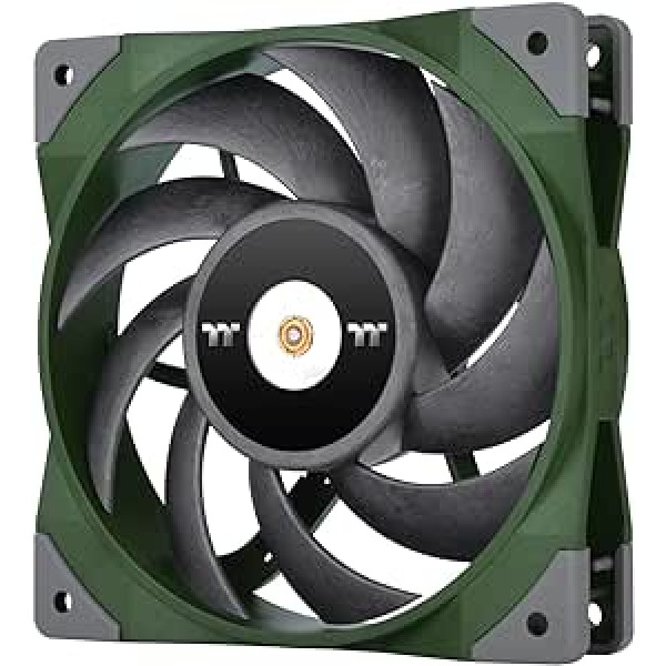 Thermaltake TOUGHFAN 12 Racing Green Augsta statiskā spiediena radiatora ventilators (viena ventilatora komplekts) Kluss korpusa ventilators PWM 500 ~ 2000 apgr./min zaļš