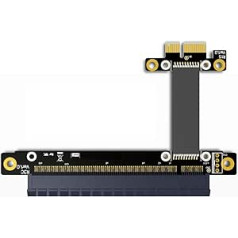cablecc PCI-E Gen3.0 1x līdz 16x stāvvada kabelis 30cm 40cm 50cm 60cm PCI-Express PCI-E X16 pagarinātājs taisnā leņķa elkoņa dizains 0,3M