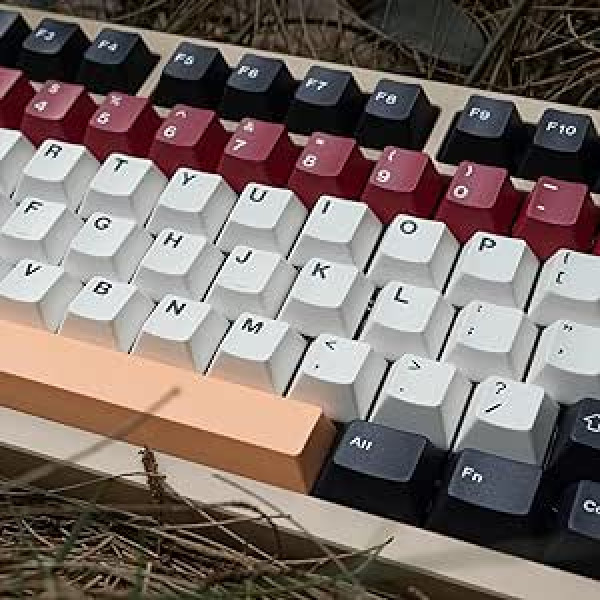 PBT Melnbalti Taustiņu vāciņi Cherry Profile Keyboards Set 129 Keys Dye-Sub Custom Keyboard Keyboards for 61 64 68 84 87 96 104 Cherry Gateron MX Switches Mehāniskām klaviatūrām