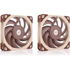 Noctua NF-A12x25 PWM, Premium Quiet Fan, 4-Pin, Compatible with Desktop (120mm, Brown) (Pack of 2)