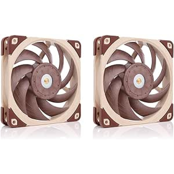 Noctua NF-A12x25 PWM, Premium kluss ventilators, 4 kontaktu, savietojams ar galddatoru (120 mm, brūns) (2 iepakojumā)