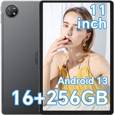 OSCAL 11 collu 4G planšetdators 18, 16 (8+8) GB RAM + 256 GB ROM, Android 13 planšetdators ar FHD 1920 x 1200 IPS displeju, astoņkodolu spēļu planšetdators, 13 MP kamera, 8800 mAh, Google GMS, GPS, Widevine L1