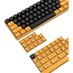 LexonElec 150 Keys PBT Keycaps for Mechanical Keyboard Black and Yellow