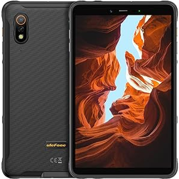 Ulefone Armor PAD āra planšetdatora viedtālrunis, 8 collu Android 12 HD+ IP68/IP69K ūdensizturīgs, Helio G25 4GB + 64GB, 7650mAh akumulators, Dual SIM 4G LTE (3 karšu slots), 13MP + 5MP kamera, GPS WiFi pirkstu nospiedums