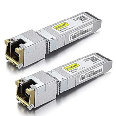 [Paka pa 2] 1.25/2.5/5/10GBase-T SFP+ RJ-45 CAT.6a vara raiduztvērējs 30 metri, savietojams ar Ubiquiti UniFi UF-RJ45-10G