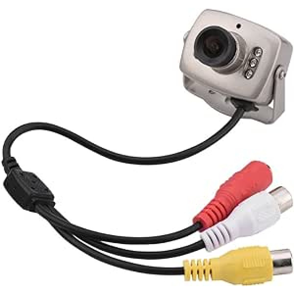 MAGT mini kamera, mini 6LED vadu CMOS CCTV novērošanas kamera nakts redzamības digitālā kamera PAL/NTSC (PAL sistēma)