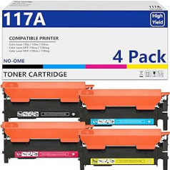 117A Compatible with HP 117A Toner Set for HP Color Laser MFP 178nwg 179fwg 179fnw 178nw 150nw Toner Printer (Black Cyan Magenta Yellow, Pack of 4)