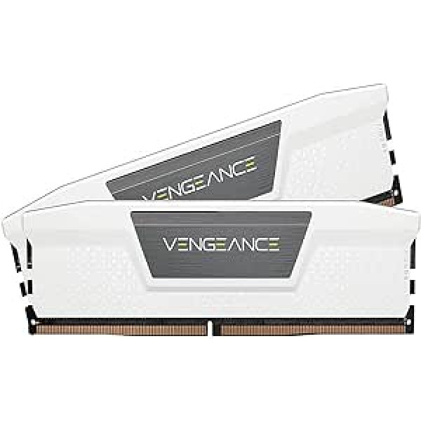 Corsair VENGEANCE DDR5 RAM 64GB (2x32GB) 5200MHz CL40 Intel XMP iCUE Compatible Computer Memory - White (CMK64GX5M2B5200C40W)