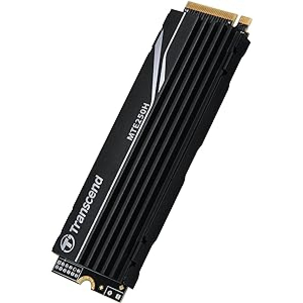 Transcend MTE250H — SSD — 1 TB — iekšējais — M.2 2280 — PCIe 4.0 x4 (NVMe) — integrēta dzesētāja