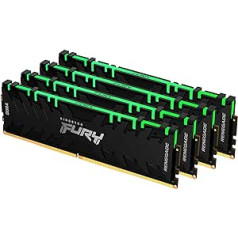 Kingston Fury Renegade RGB 32GB (4x8GB) 3200MHz DDR4 CL16 galddatora atmiņas komplekts ar 4 KF432C16RBAK4/32