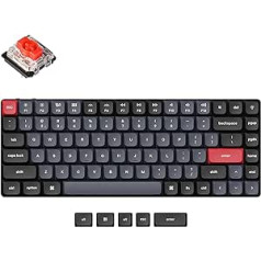 Keychron K3 Pro personalizēta mehāniskā tastatūra īpaši plāna QMK/VIA bezvadu karstās maiņas risinājums 75% RGB fona apgaismojuma izkārtojums PBT Gateron G Pro sarkanie taustiņi operētājsistēmai Mac Windows Linux