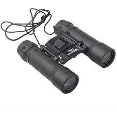 Pheanoo Real Binoculars for Kids Gifts 10 x 25 High Resolution Optics Compact Toy Binoculars for Bird Watching, Travel, Camping (Black)