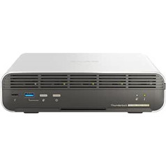 Qnap TBS-h574TX-i3-12G Thunderbolt Compact All-Flash | 5 x E1.S vai M.2 SSD, Intel Core i3-1320PE (8C/12T), 2 x Thunderbolt 4