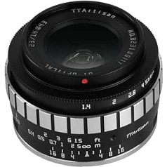 TTTartisan APS-C 23mm F/1.4 metāla korpusa objektīvs, kas saderīgs ar Nikon Z Mount Black and Silver