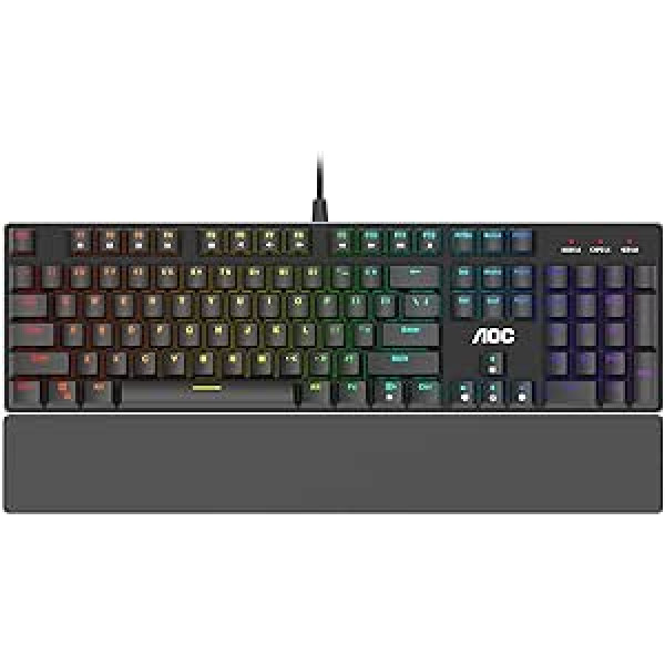 AOC GK500 Gaming Keyboard - Italian Layout - RGB Lighting - Anti-Ghosting - AOC G-Tools Software - N-Key Rollover