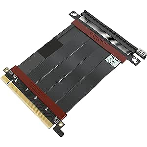 LINKUP — Ultra PCIe 4.0 X16 stāvvada kabelis (RTX4090, RX6950XT, x570, B550, Z690 pārbaudīts), ekranēts, vertikāls spēļu PCI Express Gen4 stiprinājums, taisns savienotājs (10 cm), 3.0 Gen3 un TT saderīgs