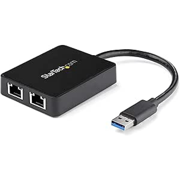 StarTech USB 3.0 uz divu portu Gigabit Ethernet adaptera NIC ar USB portu