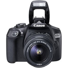 Canon EOS 1300D Digitale Spiegelreflexkamera (18 MP, APS-CCMOS-sensors, WLAN un NFC, Full-HD, komplekts ar EF-S 18-55mm III objekts) schwarz