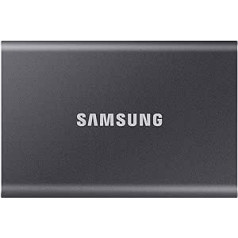 Samsung T7 pārnēsājamais SSD — 500 GB — USB 3.2 Gen.2 ārējais SSD, titāna pelēks (MU-PC500T/WW)