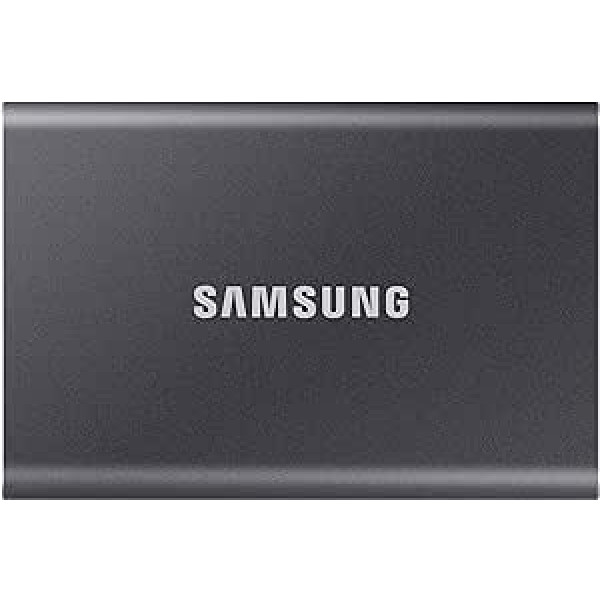 Samsung T7 pārnēsājamais SSD — 500 GB — USB 3.2 Gen.2 ārējais SSD, titāna pelēks (MU-PC500T/WW)