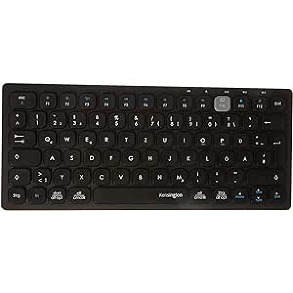 Kensington Compact Multi-Device Dual Wireless Keyboard, Bluetooth Enabled, Windows, Mac, iOS, ChromeOS Compatible, K75502DE, Black