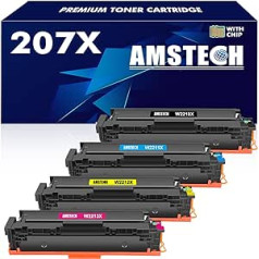 207X 207A MFP M283fdw Toner: Replacement for HP 207X 207A Multipack Toner for HP Color Laserjet Pro MFP M283fdw M282nw M255dw M283fdn M283 M282 M255 with Chip W2210X W2211X W2212x w2213x