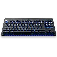 Mountain Everest Core RGB spēļu tastatūra ar karsti nomaināmu Cherry MX Silent Red — DE ISO — pusnakts melna