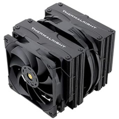 Thermalright Frost Commander 140 Black CPU Air Cooler Dual Tower 5 Heatpipes TL-D14X-B and TL-C12PRO-B PWM Fan AGHP Technology for AMD AM4 AM5/Intel LGA1700/ 1150/1151/1200/2011(FC140 Black)