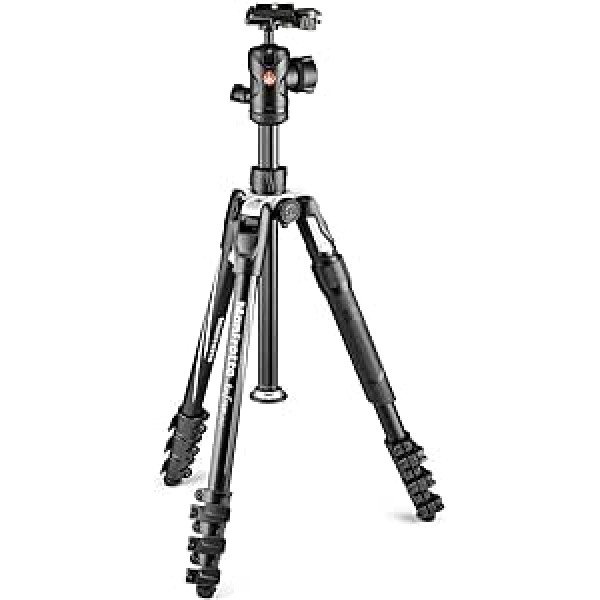 Manfrotto MKBFRLA4B-BHM Befree Advanced 2N1 Travel Tripod with Monopod, Lever Lock, Tripod Bag, Plate and Ball Head Including Canon, Nikon, Sony, DSLR, CSC, Mirrorless, up to 8 kg, Aluminium