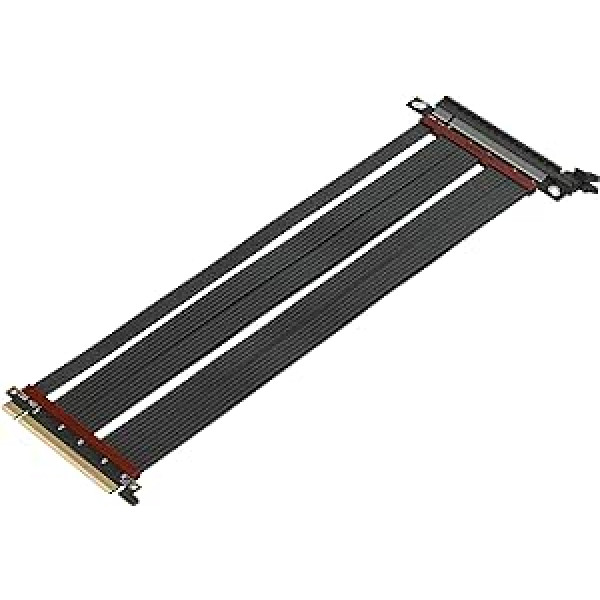 LINKUP — Extreme4+ PCIe 4.0 X16 stāvvada kabelis (RTX4090, RX6950XT, x570, Z690 pārbaudīts), Twinax, ekranēts, vertikāli montējams spēļu PCI Express Gen4, taisns savienotājs (35 cm), saderīgs ar TT