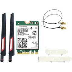 BOFRHME WiFi karte 6E AX210 2400Mbps Bluetooth 5.2 Desktop Kit 802.11 Ax 2.4G/5Ghz/6GHz AX210NGW ar antenu 10DBi