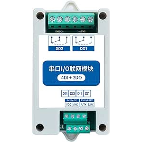 CDBAIRUI 4DI+2DO Modbus RTU vadības IO tīkla moduļu seriālais interfeiss RS485 MA01-AXCX4020 sliedes uzstādīšana 8 ~ 28V DC IoT Watchdog