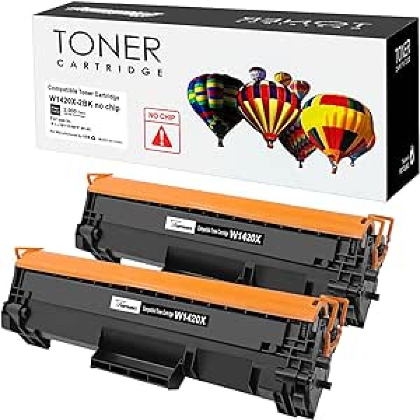 [Bez mikroshēmas, ar instrumentiem] Saderīga tonera kasetne 142X W1420X (W1420A 142A) 2 Black High Range M110w MFP M139 M140w, veco oriģinālo mikroshēmu nevar izmantot H P+ printeriem