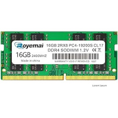 DUOMEIQI 16GB DDR4 PC4-19200S 2400MHz 260PIN SODIMM 1.2V CL17 2Rx8 klēpjdatora RAM atmiņas modulis