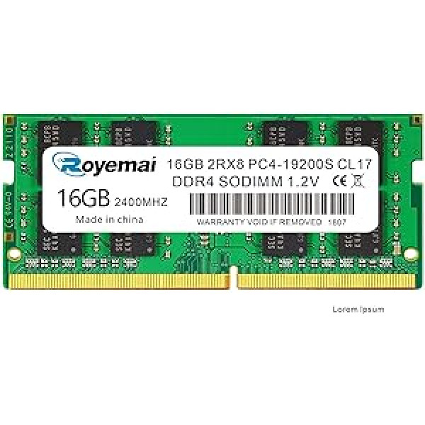 DUOMEIQI 16GB DDR4 PC4-19200S 2400MHz 260PIN SODIMM 1.2V CL17 2Rx8 nešiojamojo kompiuterio RAM atminties modulis