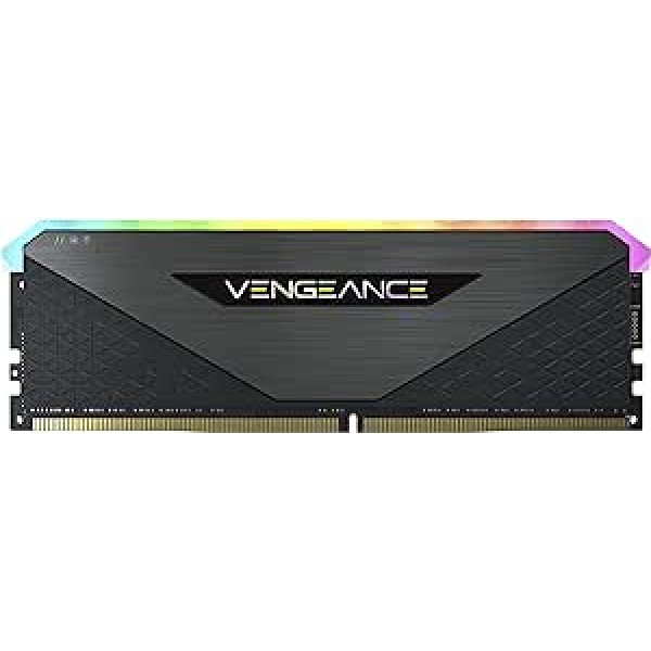 Corsair Vengeance RGB RT 64GB (2 x 32GB) DDR4 3600MHz C18 atmiņa (dinamisks RGB apgaismojums, optimizēts AMD 300/400/500 sērijai, Intel 300/400/500 sērijai) Melns